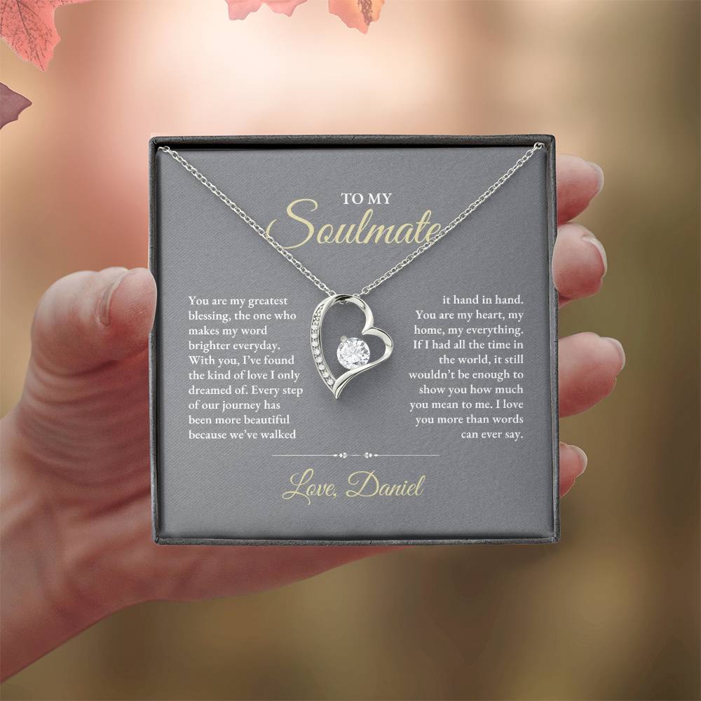 To My Soulmate | You Are My Greatest | Forever Love Necklace