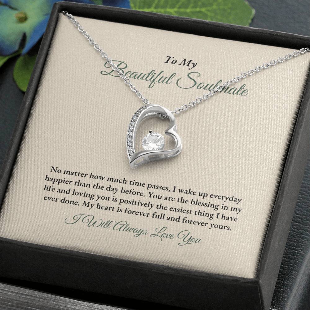 To My Soulmate | No Matter How Much | Forever Love Necklace