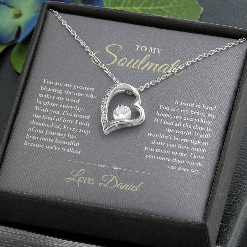 To My Soulmate | You Are My Greatest | Forever Love Necklace
