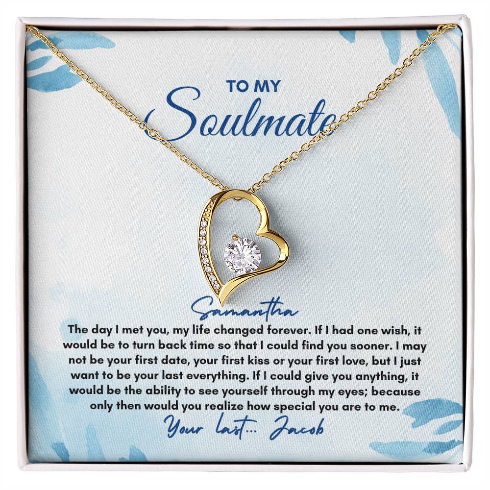 To My Soulmate | The Day I Met You | Forever Love Necklace