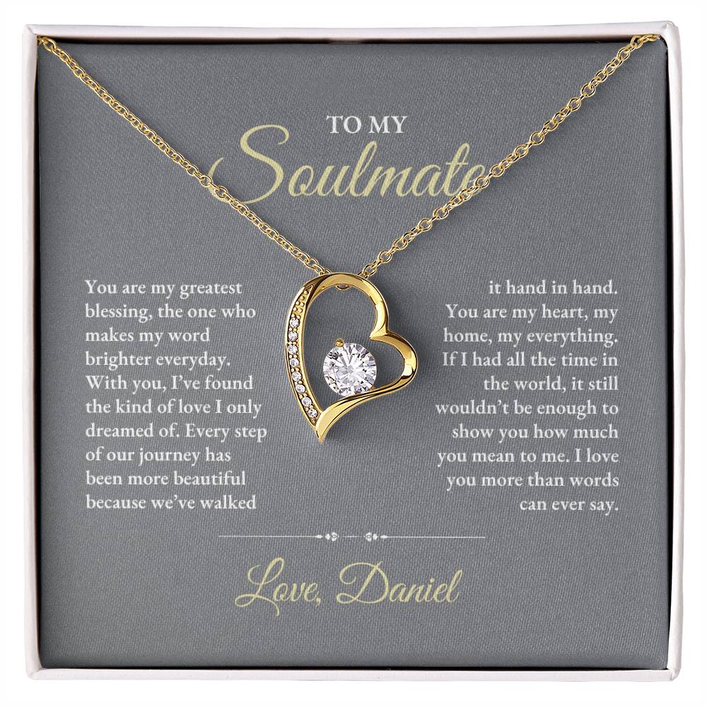 To My Soulmate | You Are My Greatest | Forever Love Necklace
