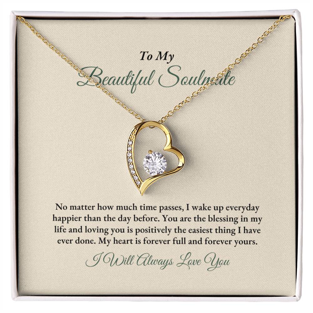 To My Soulmate | No Matter How Much | Forever Love Necklace