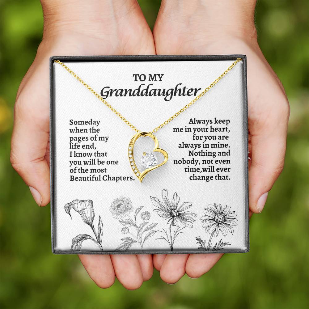 To My GrandDaughter | Someday When The Pages of My Life End | Forever Love Necklace