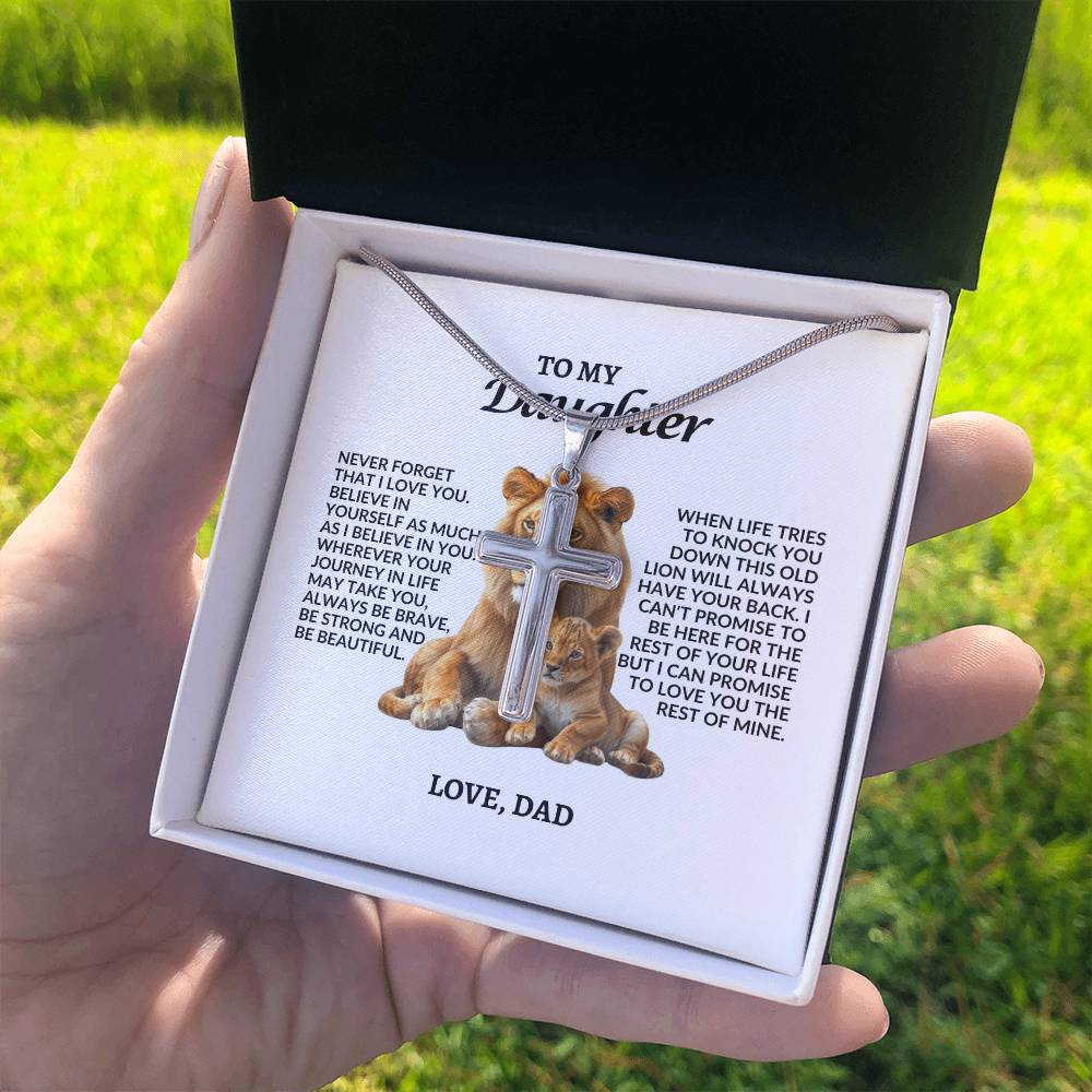 To My Daughter | Never Forget That I love You | Artisan Cross Necklace