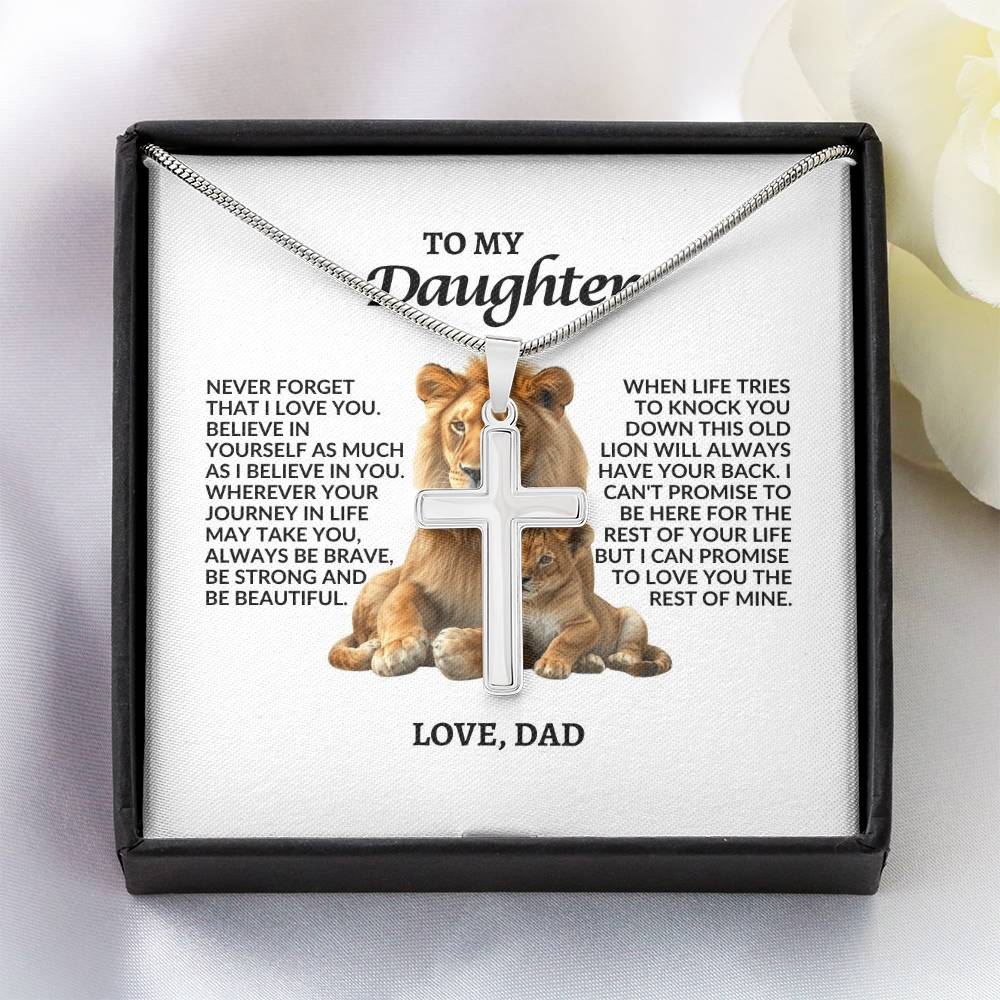 To My Daughter | Never Forget That I love You | Artisan Cross Necklace