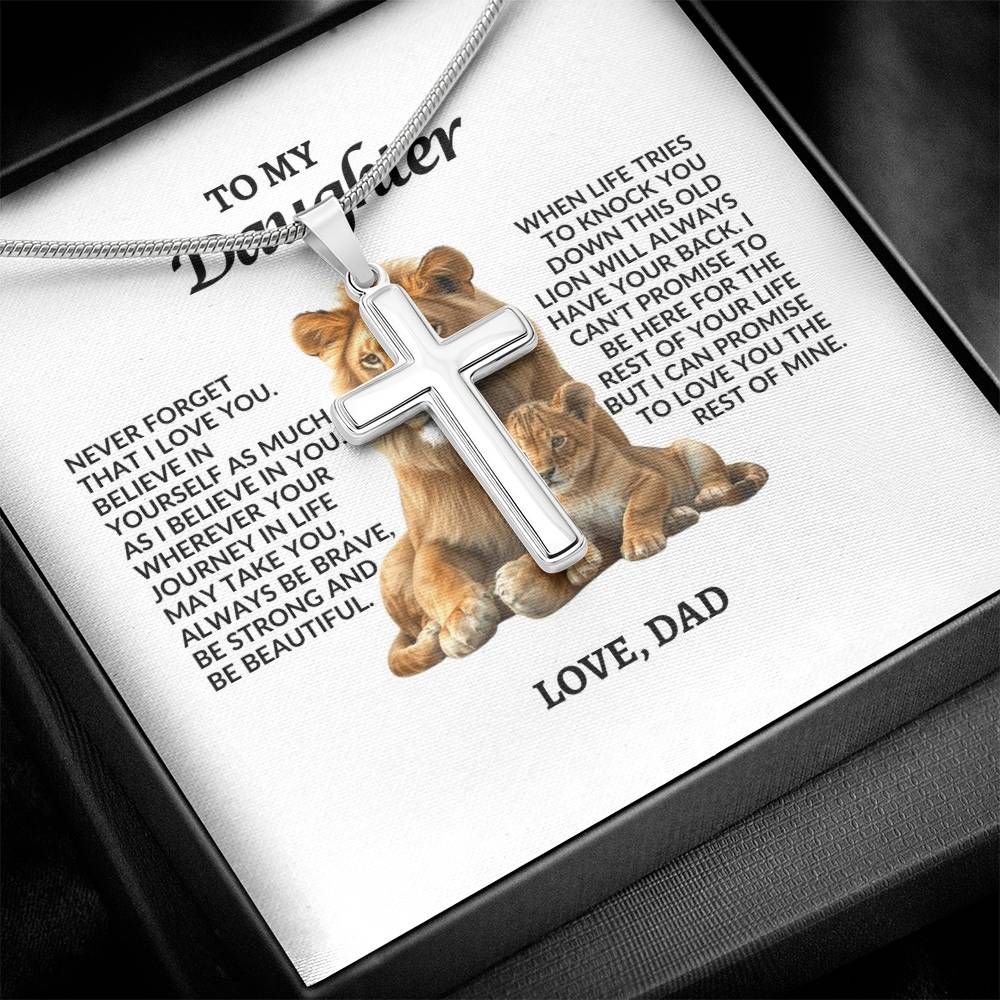 To My Daughter | Never Forget That I love You | Artisan Cross Necklace