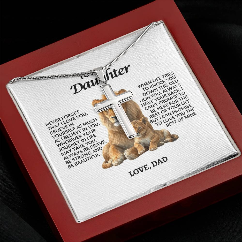To My Daughter | Never Forget That I love You | Artisan Cross Necklace