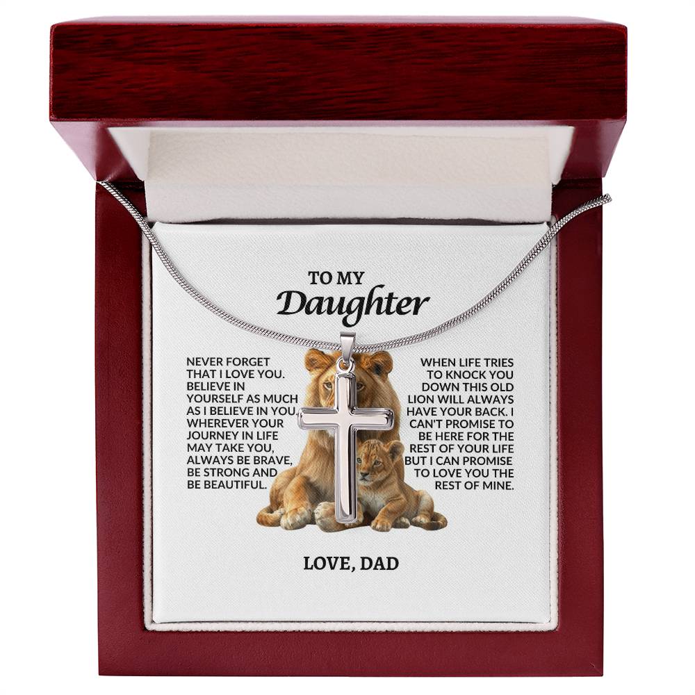 To My Daughter | Never Forget That I love You | Artisan Cross Necklace