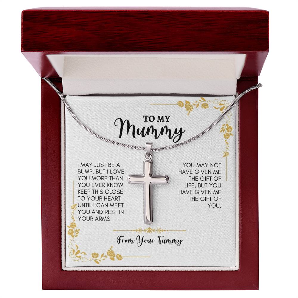 To My Mom | I May Just Be | Artisan Cross Necklace