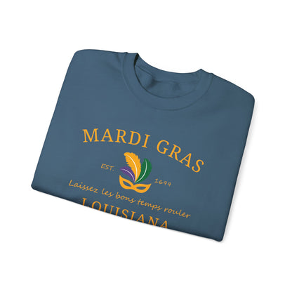 Mardi Gras | Mardi Louisiana  Gold | Unisex Heavy Blend™ Crewneck Sweatshirt