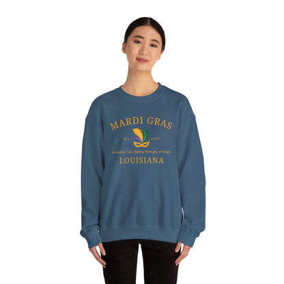 Mardi Gras | Mardi Louisiana  Gold | Unisex Heavy Blend™ Crewneck Sweatshirt