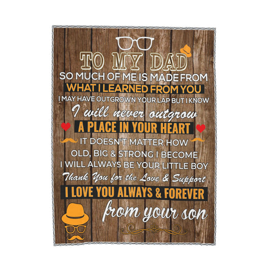 To My Dad | So Much Of Me | Velveteen Plush Blanket 80"x60"