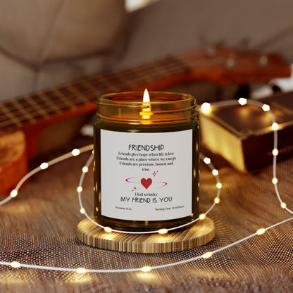For My Friend | Friendship Give Hope | Scented Candles, Coconut Apricot Wax  9oz