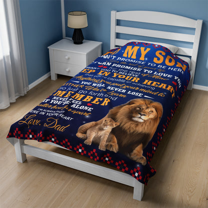 To My Son | I Can't Promise | Velveteen Plush Blanket 80"x60"