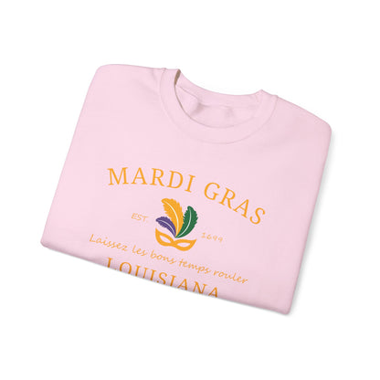 Mardi Gras | Mardi Louisiana  Gold | Unisex Heavy Blend™ Crewneck Sweatshirt