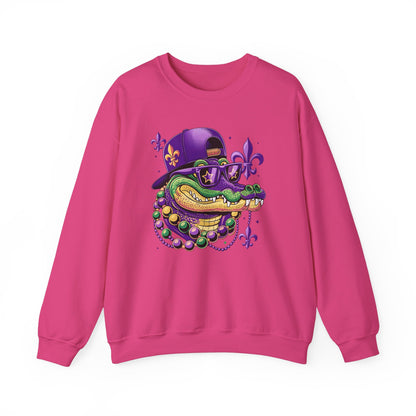 Mardi Gras | Crocodile | Unisex Heavy Blend™ Crewneck Sweatshirt