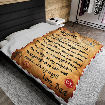 To My Daughter | When You Feel | Velveteen Plush Blanket 80"x60"