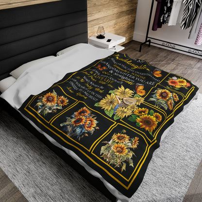 To My Granddaughter | Whenever You Feel | Velveteen Plush Blanket 80"x60"