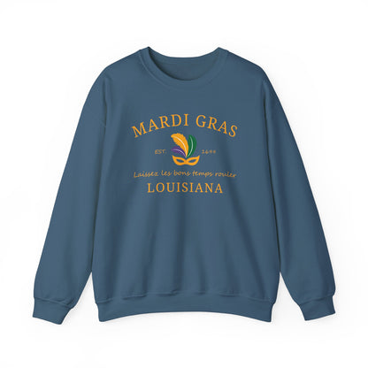 Mardi Gras | Mardi Louisiana  Gold | Unisex Heavy Blend™ Crewneck Sweatshirt