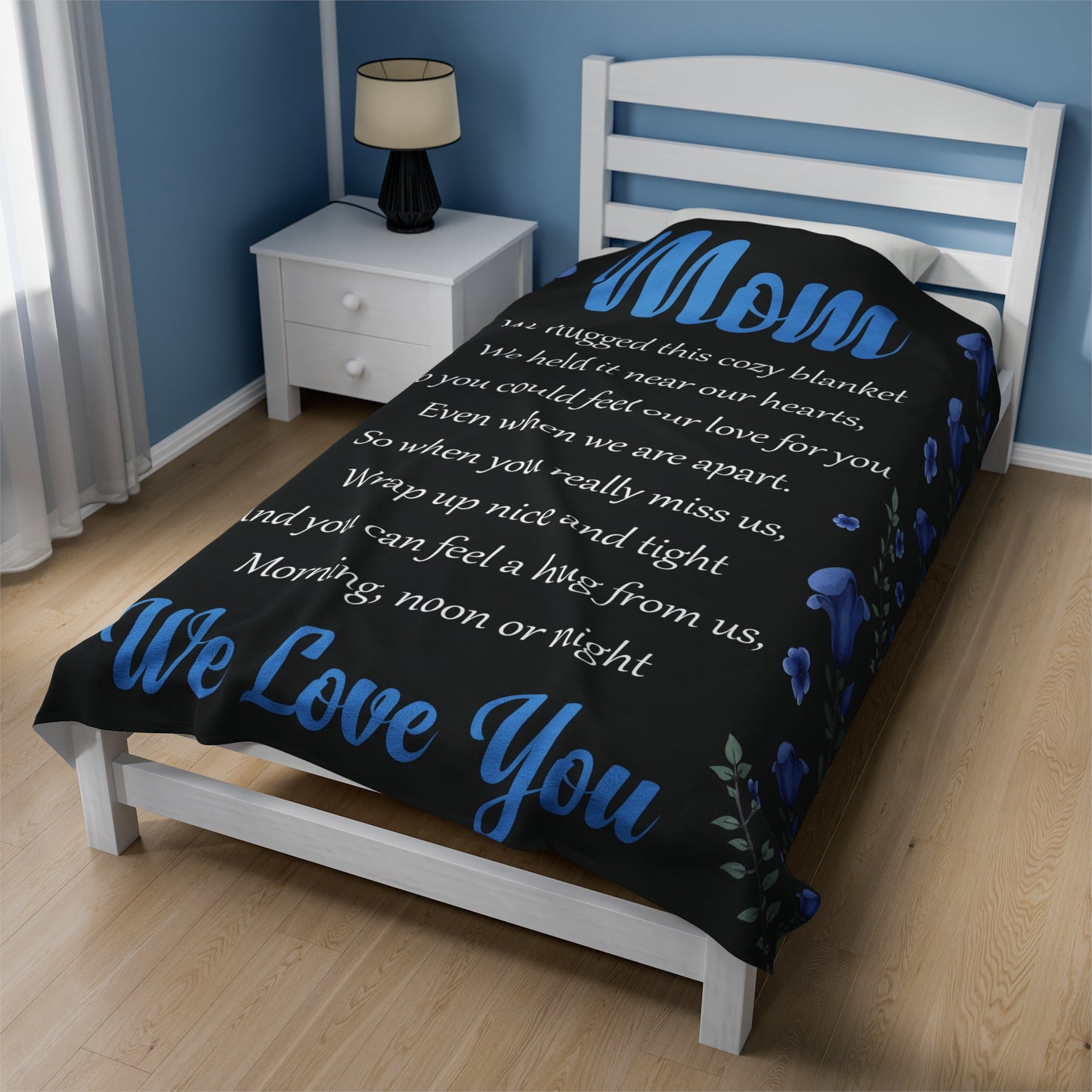 To My Mom  | We Hugged This Cozy | Velveteen Plush Blanket 80"x60"