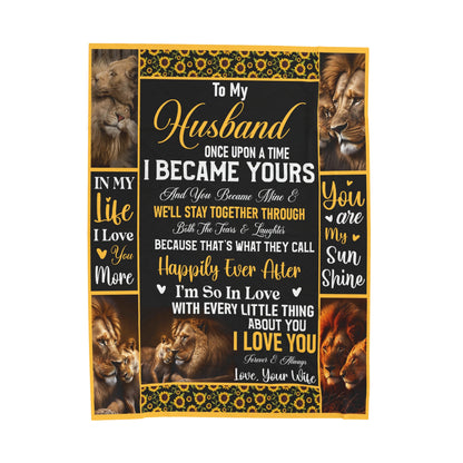 To My Husband | Once Upon A Time | Velveteen Plush Blanket 80"x60"