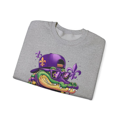 Mardi Gras | Crocodile | Unisex Heavy Blend™ Crewneck Sweatshirt