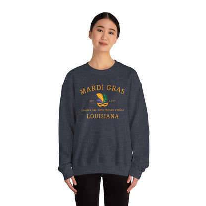 Mardi Gras | Mardi Louisiana  Gold | Unisex Heavy Blend™ Crewneck Sweatshirt