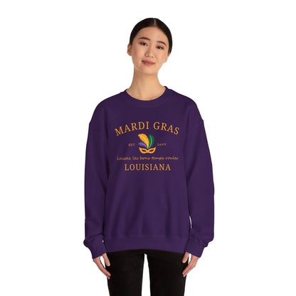 Mardi Gras | Mardi Louisiana  Gold | Unisex Heavy Blend™ Crewneck Sweatshirt