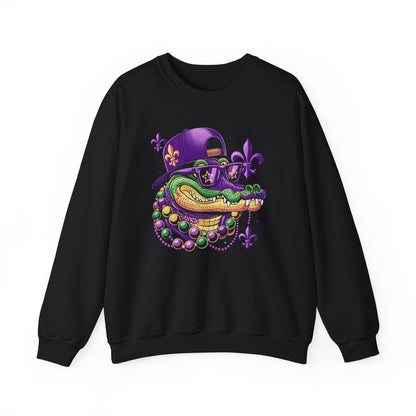 Mardi Gras | Crocodile | Unisex Heavy Blend™ Crewneck Sweatshirt