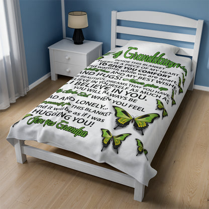 To My Granddaughter | Inside This Blanket | Velveteen Plush Blanket 80"x60"