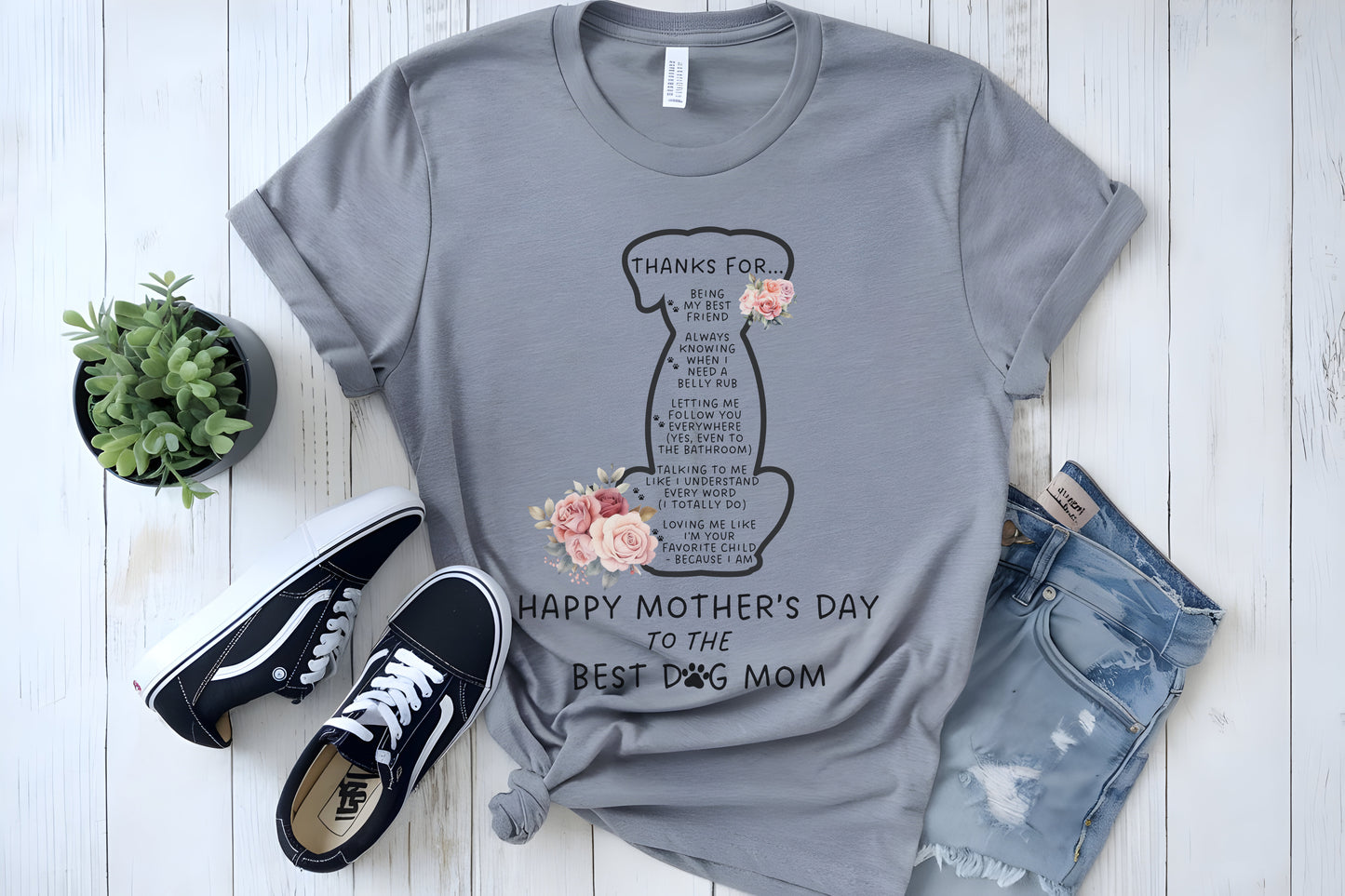 Happy Mother's Day Dog Mom Unisex Jersey Short Sleeve Tee