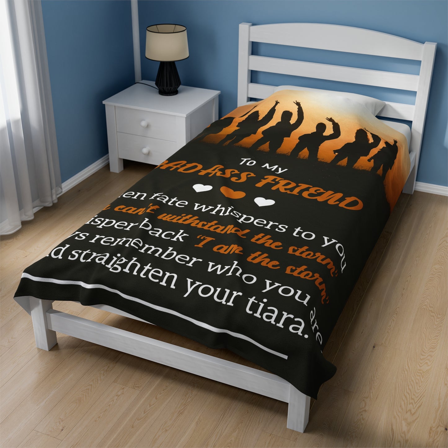 To My Friend | When Fate Whispers | Velveteen Plush Blanket 80"x60"