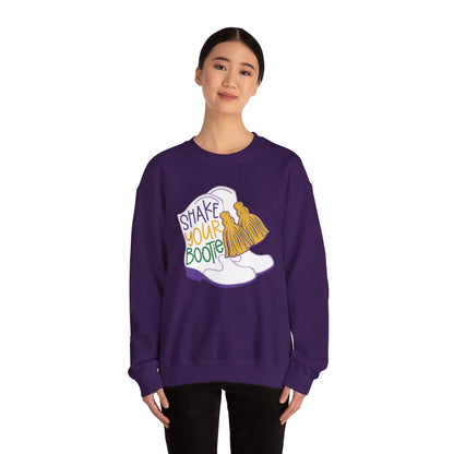 Mardi Gras | Boots | Unisex Heavy Blend™ Crewneck Sweatshirt