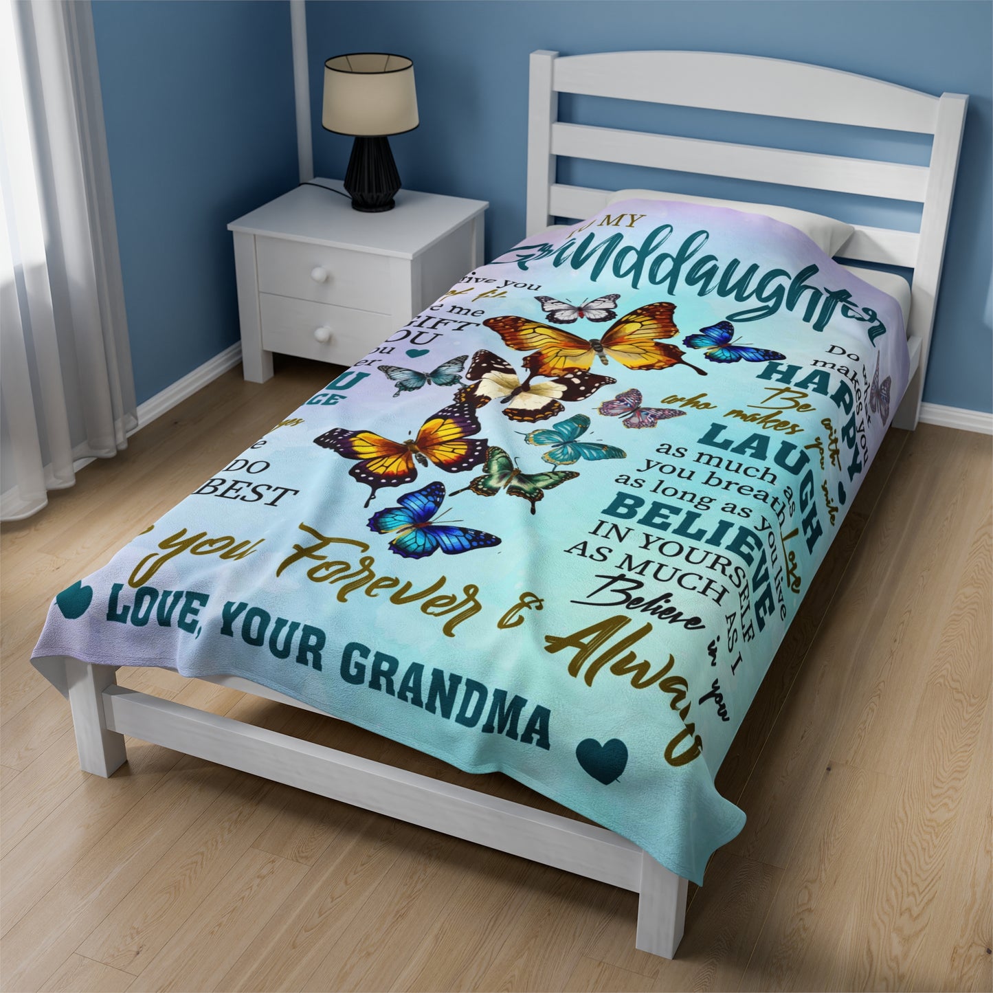 To My Granddaughter | I Didn't Give You | Velveteen Plush Blanket 80"x60"