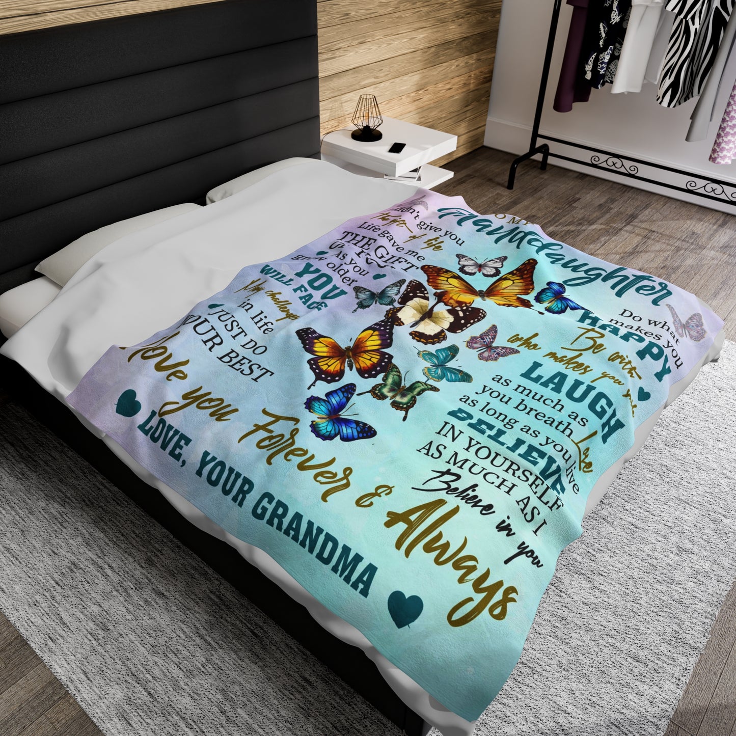 To My Granddaughter | I Didn't Give You | Velveteen Plush Blanket 80"x60"