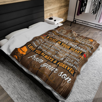 To My Dad | So Much Of Me | Velveteen Plush Blanket 80"x60"