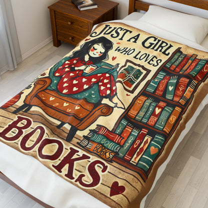 Reading Blanket | Design03 | Velveteen Plush Blanket 80"x60"