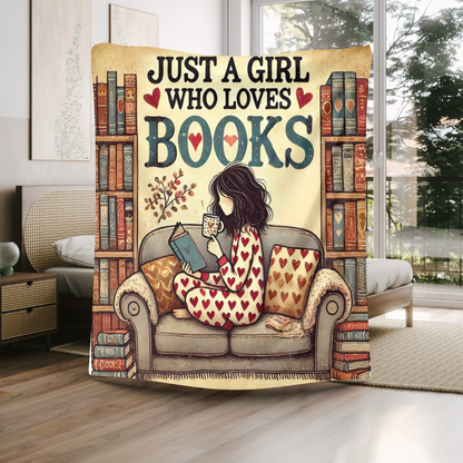 Reading Blanket | Design02 | Velveteen Plush Blanket 80"x60"