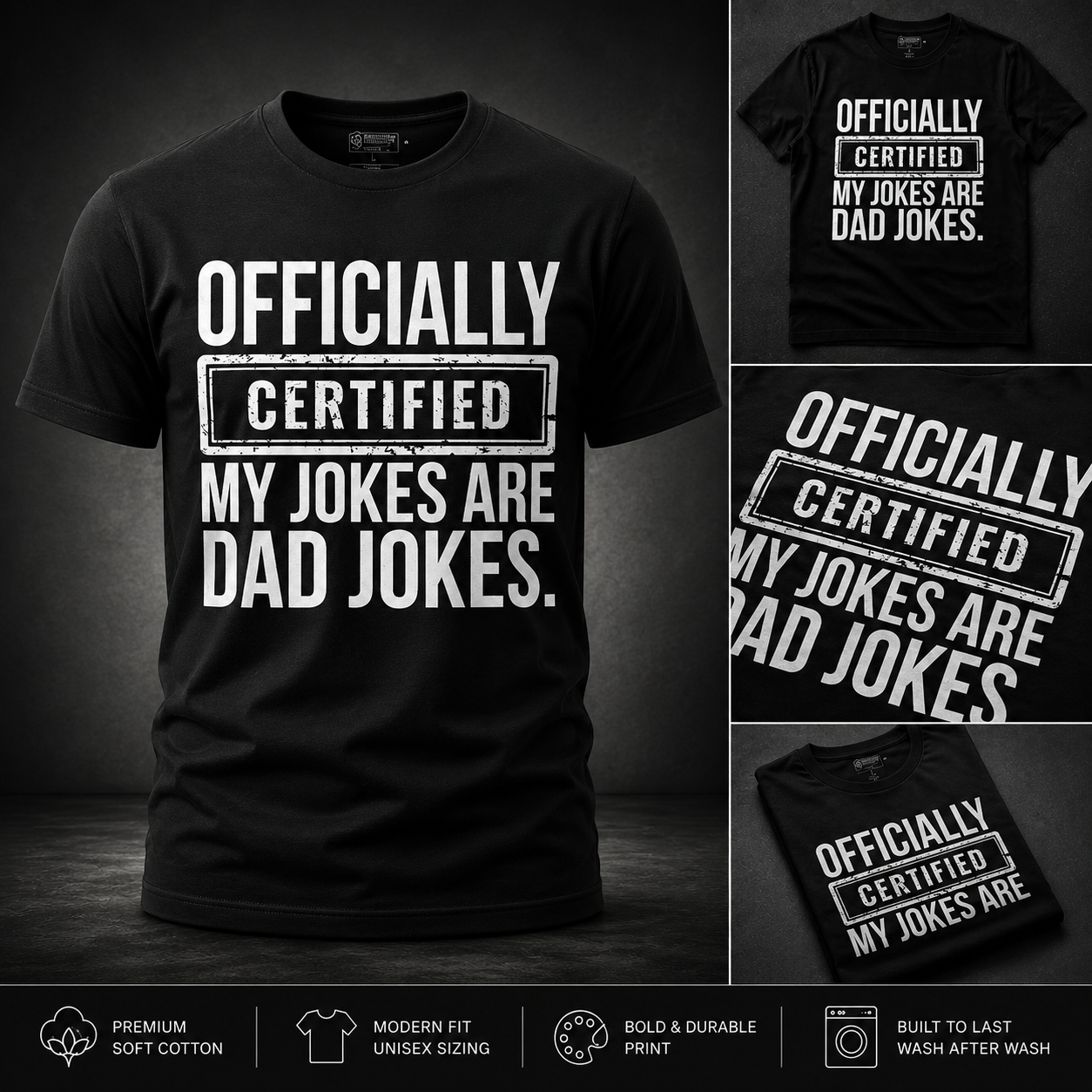 Dad Chemistry Joke T-Shirt — "I Tell Dad Jokes Periodically" Science Tee