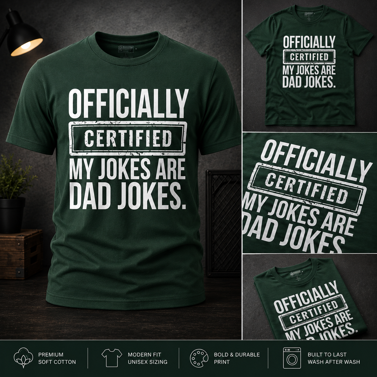 Dad Chemistry Joke T-Shirt — "I Tell Dad Jokes Periodically" Science Tee