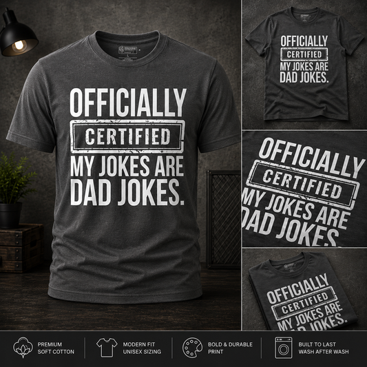 Dad Chemistry Joke T-Shirt — "I Tell Dad Jokes Periodically" Science Tee