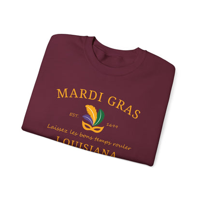 Mardi Gras | Mardi Louisiana  Gold | Unisex Heavy Blend™ Crewneck Sweatshirt