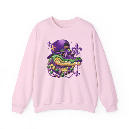 Mardi Gras | Crocodile | Unisex Heavy Blend™ Crewneck Sweatshirt