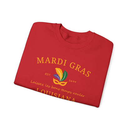Mardi Gras | Mardi Louisiana  Gold | Unisex Heavy Blend™ Crewneck Sweatshirt