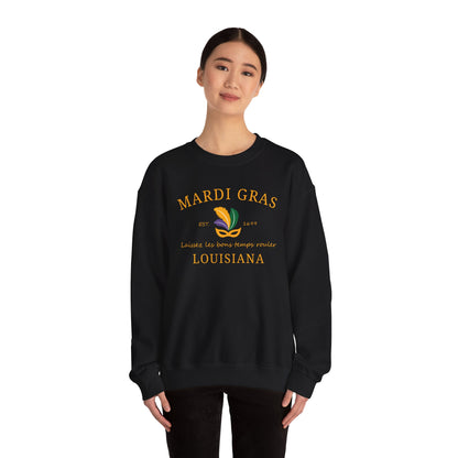 Mardi Gras | Mardi Louisiana  Gold | Unisex Heavy Blend™ Crewneck Sweatshirt