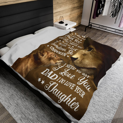 To My Dad | For All The Times | Velveteen Plush Blanket 80"x60"