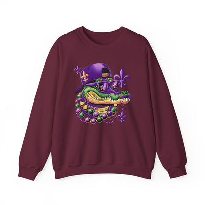Mardi Gras | Crocodile | Unisex Heavy Blend™ Crewneck Sweatshirt