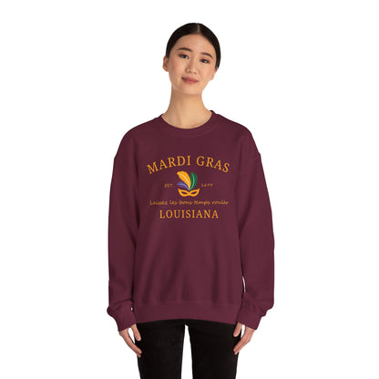 Mardi Gras | Mardi Louisiana  Gold | Unisex Heavy Blend™ Crewneck Sweatshirt
