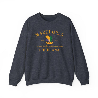 Mardi Gras | Mardi Louisiana  Gold | Unisex Heavy Blend™ Crewneck Sweatshirt