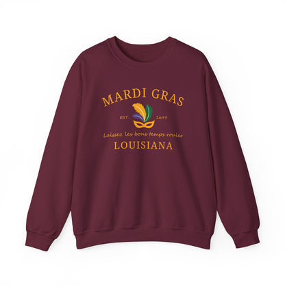 Mardi Gras | Mardi Louisiana  Gold | Unisex Heavy Blend™ Crewneck Sweatshirt